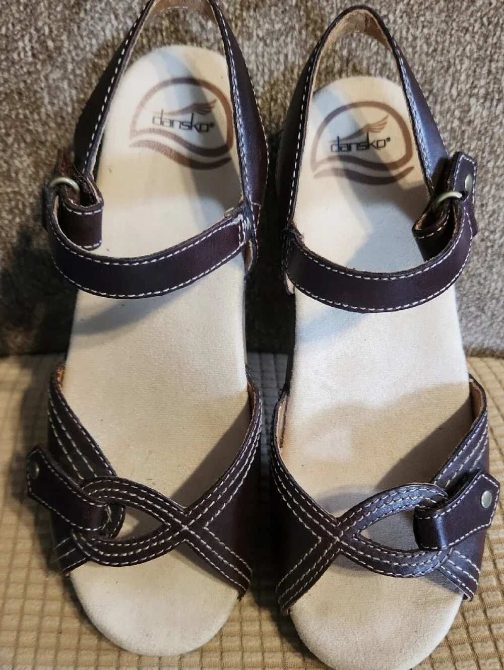 Comfort Leisure Women's DANSKO Brown Leather Slingback Sandals SIZE 37 - Picture 2 of 7